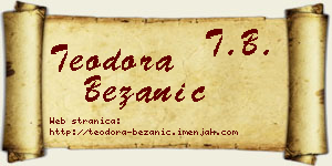 Teodora Bežanić vizit kartica